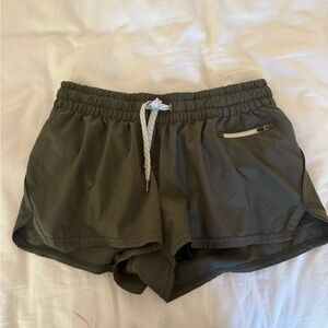 Vuori Green Athletic Shorts Lightweight Design